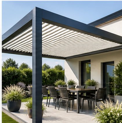 Nowoczesny Tarasol z aluminiową konstrukcją